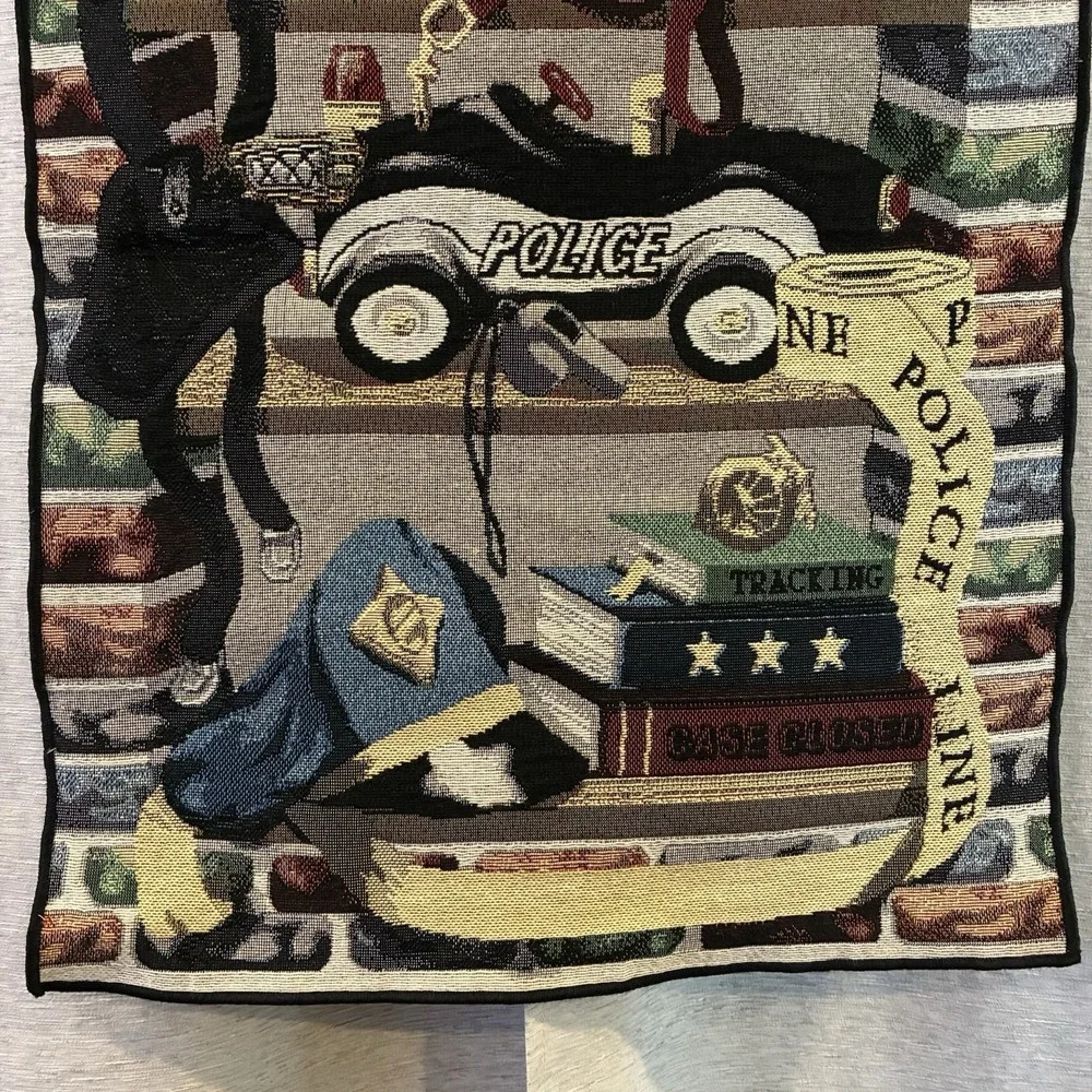 To Serve and Protect K-9 Police Themed Woven Hanging Wall Tapestry‎
